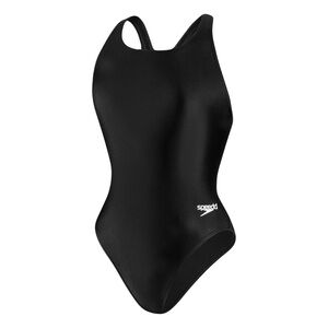 Speedo Black One‑Piece Swimsuit – Size 26 | Sporty Minimalist Athletic Swimwear